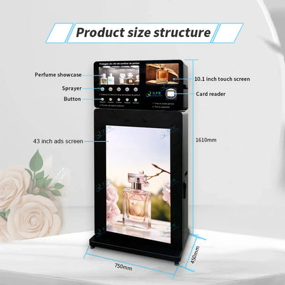 XYZ Commercial Street Perfume Vending Machine Fully Automatic Freestanding Cologne Perfume Spraying Vending Machine