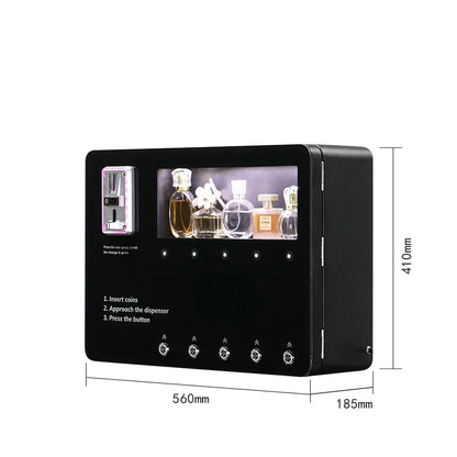 Wall-mounted coin-operated perfume cologne perfume spray vending machine